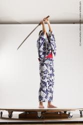 Woman Adult Average Fighting with sword Standing poses Asian Costumes